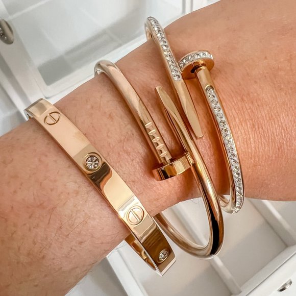 Rose Gold Bangle Bracelet For Girls and Women - Picture 11 of 13